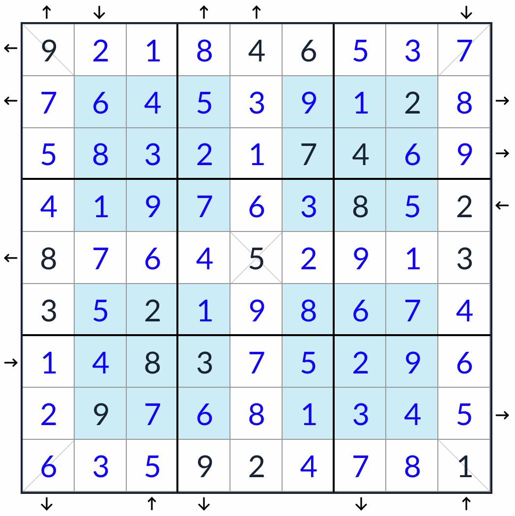 無緣對角線窗口排序數獨答案